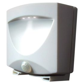 MAXSA Innovations 40341 Battery-Powered Motion-Activated Outdoor Night Light (White)