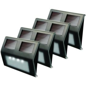 MAXSA Innovations 47334-BZ Solar LED Deck Light, 4 pk (Bronze Finish)