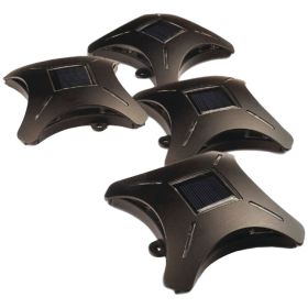 MAXSA Innovations 47335 Ninja Star Solar Deck Lights, 4 pk