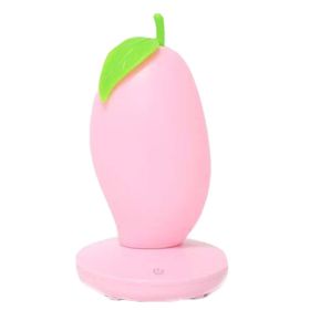 Night Light for Kids Mango Shape Night Lamp for Baby Feeding Pink