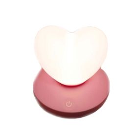 Night Light for Kids Heart Shape Night Lamp for Baby Feeding Pink