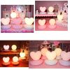 Night Light for Kids Heart Shape Night Lamp for Baby Feeding Pink