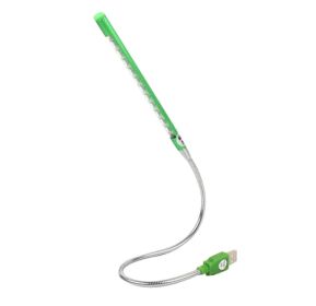 LED Light,12 LED USB Lamp,Flexible Light,Laptops Light(Green With Touch Switch)