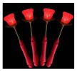 Set of 4 Light Sticks, Light up Toys Glow Stick Party Favors, Rose [Red]