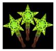 Set of 3 Light Sticks, Light up Toys Glow Stick Party Favors, Stars [Green]