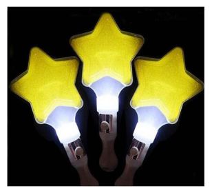 Set of 3 Light Sticks, for Party Supplies, Festivals, Stars [Yellow]