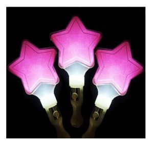 Set of 3 Light Sticks, for Party Supplies, Festivals, Stars [Pink]