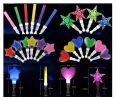 Set of 3 Light Sticks, for Party Supplies, Festivals, Stars [Pink]