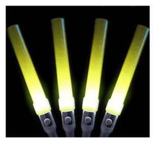 Set of 4 Light Sticks, for Party Supplies, Festivals [Yellow]