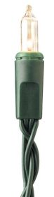 DecoLights Light Set Bulbs 32 foot Green Cord