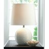 Ceramic Sphere Dimpled Table Lamp