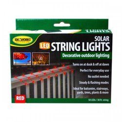 Decorative Outdoor Solar String Lights In Red (pack of 2)